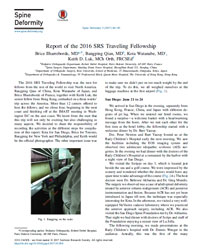 SRS Traveling Fellowship Report 2016